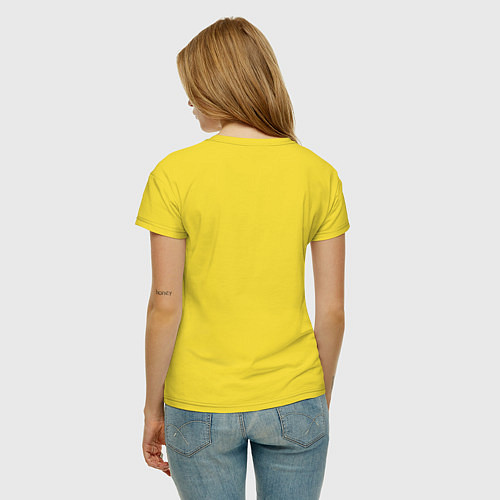 Женская футболка Шаттл летит над чужой планетой / Желтый – фото 4