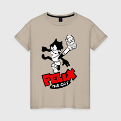 Женская футболка Cat Felix - footballer