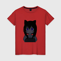 Женская футболка Черная кошка Фран