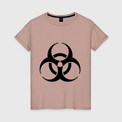 Женская футболка Biological hazard