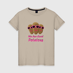 Женская футболка We are cool potatoes