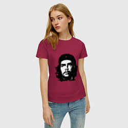 Футболка хлопковая женская Ernesto Che Guevara, цвет: маджента — фото 2