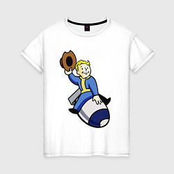 Женская футболка Vault boy - bomb rider