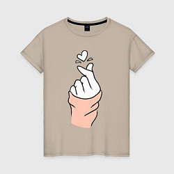 Женская футболка Hand click