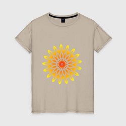 Женская футболка Солнечная мандала свадхистана