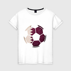 Женская футболка Qatar ball