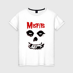 Женская футболка Misfits классический череп