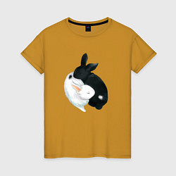 Женская футболка Кролики Инь Янь