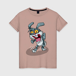 Женская футболка Безумный кролик
