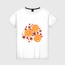 Женская футболка Дольки апельсинов