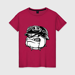 Женская футболка Evil bulldog head