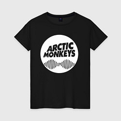 Футболка хлопковая женская Arctic Monkeys rock, цвет: черный