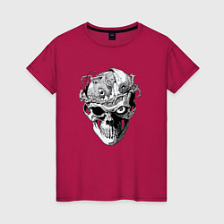 Женская футболка Рыцарь - череп