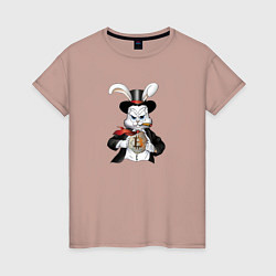 Женская футболка Денежный кролик, подарок