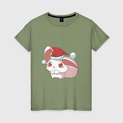 Женская футболка Праздничный кролик