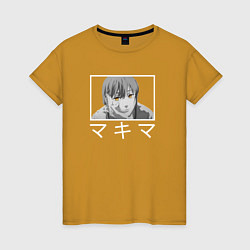 Женская футболка Человек-бензопила Макима взгляд