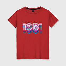 Женская футболка 1981 год ретро неон