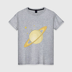 Женская футболка Сатурн