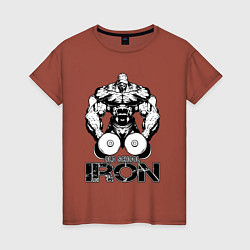 Женская футболка Old school iron