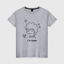 Женская футболка Happy Lisa