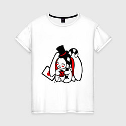 Женская футболка Кролик с часами