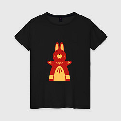 Женская футболка Red bunny