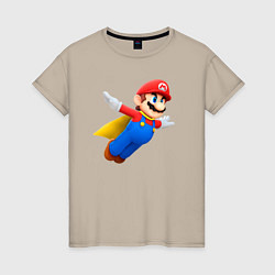 Женская футболка Марио в полёте