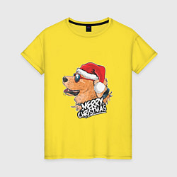 Женская футболка Собачье Рождество