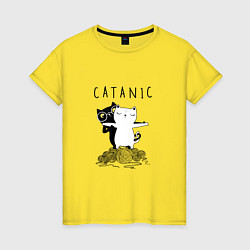 Женская футболка Catanic quote
