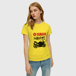 Футболка хлопковая женская Yamaha - motorsport, цвет: желтый — фото 2