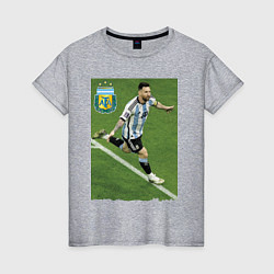 Женская футболка Argentina - Lionel Messi - world champion