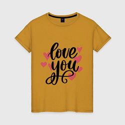 Женская футболка Love U