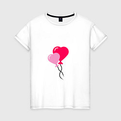 Женская футболка Шарики на День Влюбленных