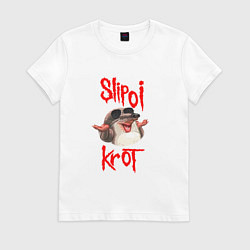 Футболка хлопковая женская Слепой крот, цвет: белый