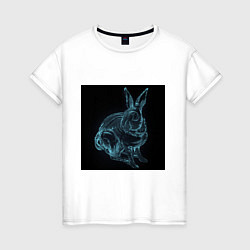 Женская футболка Водяной кролик