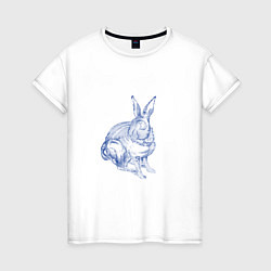 Женская футболка Водяной кролик без фона