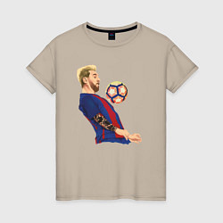 Женская футболка Messi Barcelona