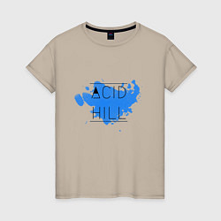 Женская футболка Acid hill blue