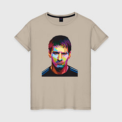 Женская футболка Face Messi