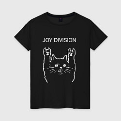 Женская футболка Joy Division рок кот