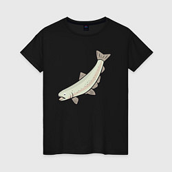 Женская футболка Рыба лосось