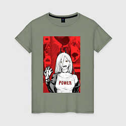 Женская футболка Человек с бензопилой - Пауэр