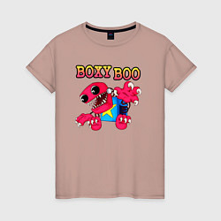 Футболка хлопковая женская Project Playtime Boxy Boo, цвет: пыльно-розовый