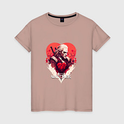 Женская футболка Witcher: Geralt and heart