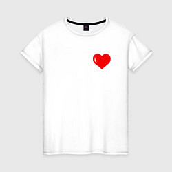 Женская футболка Глянцевое сердце