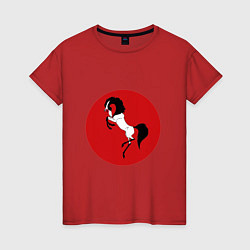Женская футболка Японский конь