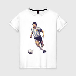 Женская футболка Maradona football