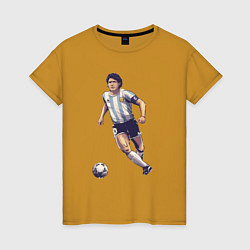 Женская футболка Maradona football