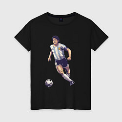 Женская футболка Maradona football