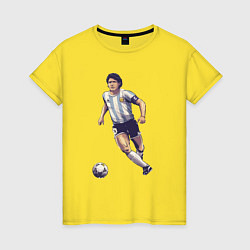 Женская футболка Maradona football